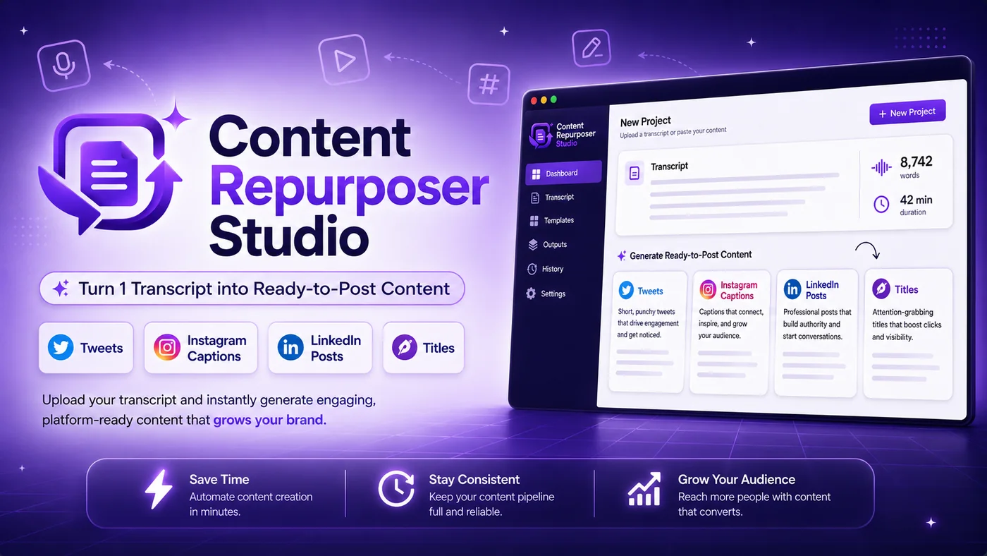 Screen Content Repurposer Studio