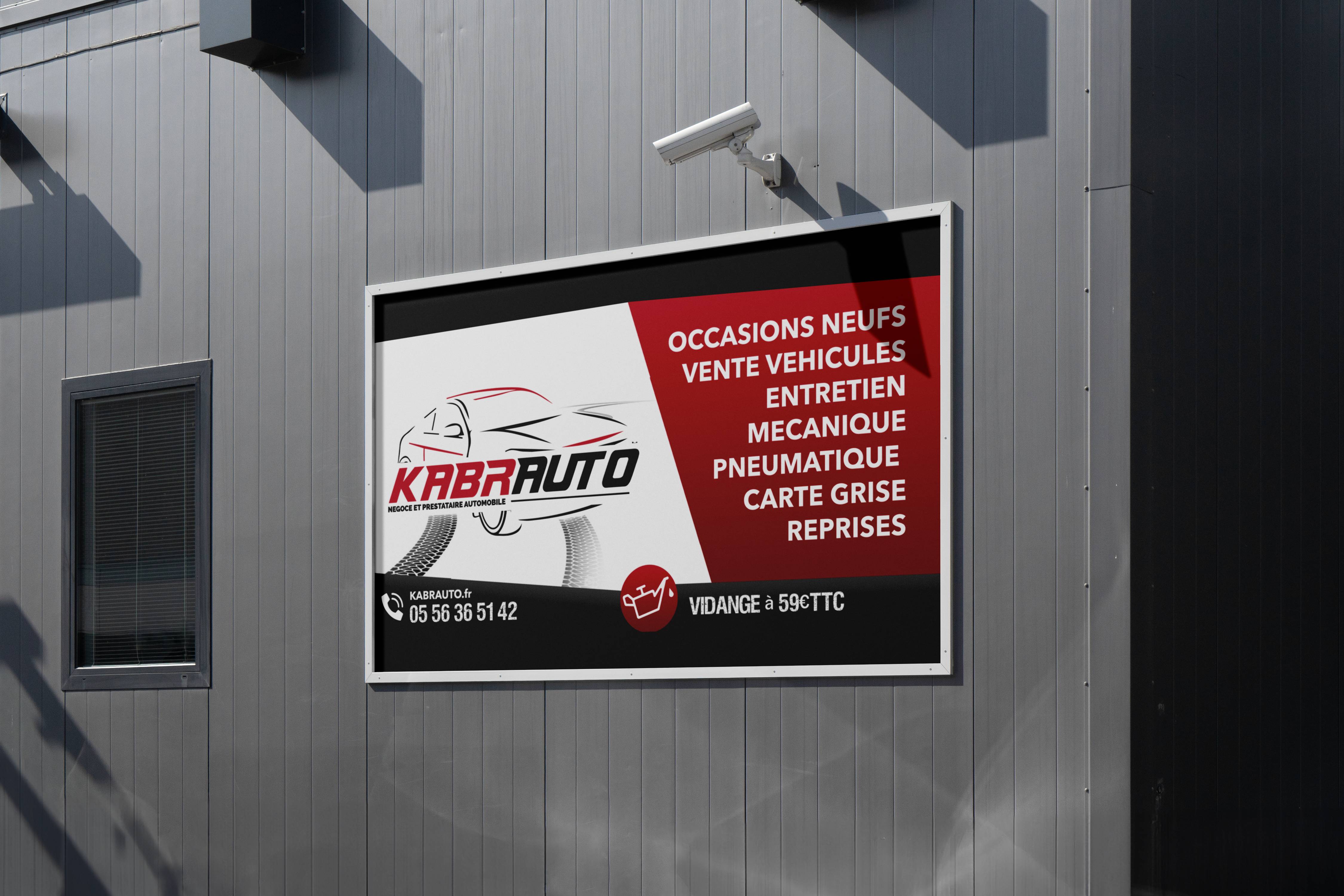 Enseigne et panneau publicitaire Kabrauto